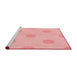 Sideview of Machine Washable Transitional Red Rug, wshpat3506rd