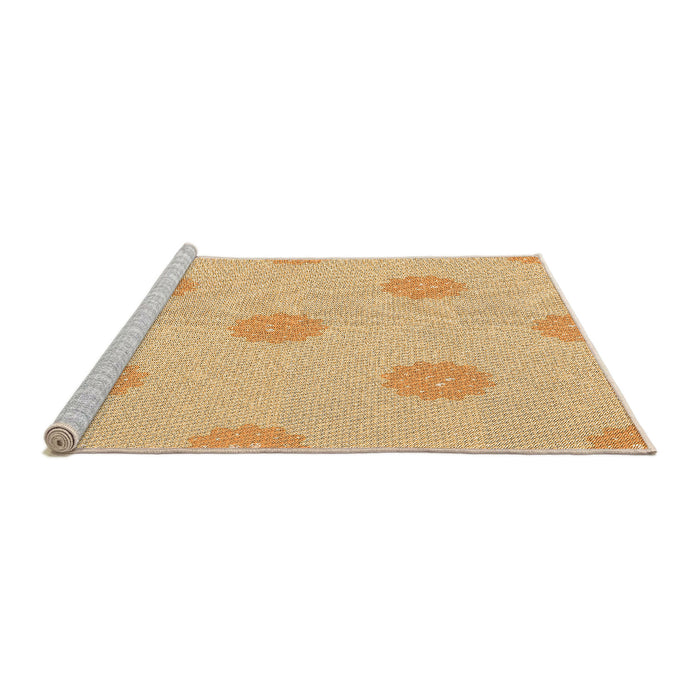 Sideview of Machine Washable Transitional Orange Rug, wshpat3507org