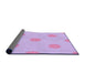 Thickness of Patterned Purple Rug, pat3507pur