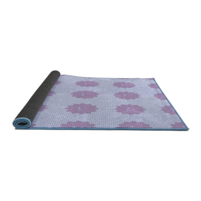 Thickness of Patterned Lavender Blue Rug, pat3508blu