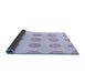 Thickness of Patterned Lavender Blue Rug, pat3508blu