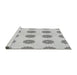 Sideview of Machine Washable Transitional Platinum Gray Rug, wshpat3508gry