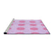 Sideview of Machine Washable Transitional Deep Mauve Purple Rug, wshpat3508pur