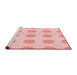 Sideview of Machine Washable Transitional Light Rose Pink Rug, wshpat3508rd