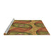 Sideview of Machine Washable Transitional Caramel Brown Rug, wshpat3509brn