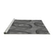 Sideview of Machine Washable Transitional Gunmetal Gray Rug, wshpat3509gry