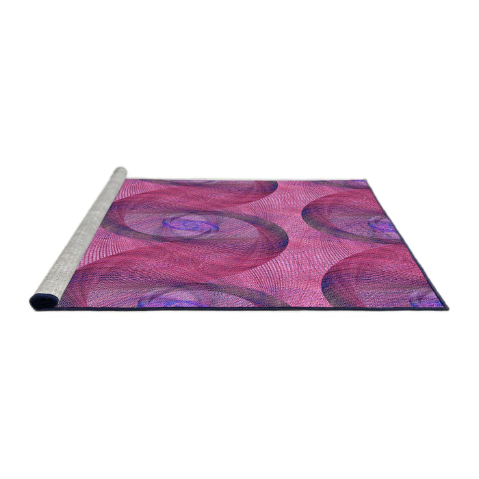 Sideview of Machine Washable Transitional Medium Violet Red Pink Rug, wshpat3509pur