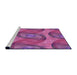 Sideview of Machine Washable Transitional Medium Violet Red Pink Rug, wshpat3509pur