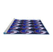 Sideview of Machine Washable Transitional Periwinkle Purple Rug, wshpat3510blu