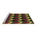 Sideview of Machine Washable Transitional Dark Yellow Green Rug, wshpat3510brn