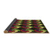 Thickness of Patterned Dark Yellow Green Rug, pat3510brn