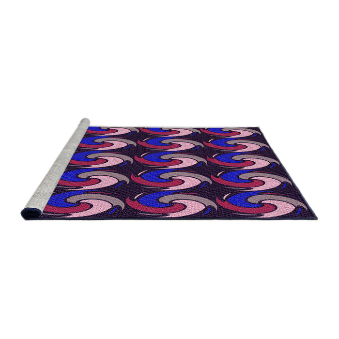 Sideview of Machine Washable Transitional Orchid Purple Rug, wshpat3510pur