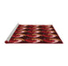 Sideview of Machine Washable Transitional Chestnut Red Rug, wshpat3510rd