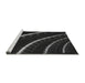 Sideview of Machine Washable Transitional Black Rug, wshpat3511gry