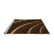 Sideview of Machine Washable Transitional Saddle Brown Rug, wshpat3511org