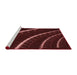 Sideview of Machine Washable Transitional Brown Red Rug, wshpat3511rd