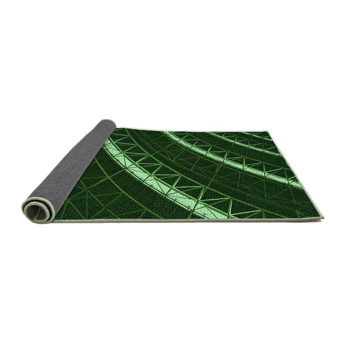 Thickness of Patterned Black Rug, pat3512grn