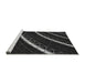 Sideview of Machine Washable Transitional Black Rug, wshpat3512gry