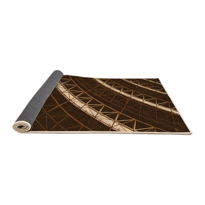 Thickness of Patterned Sienna Brown Rug, pat3512org