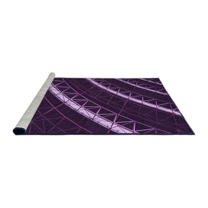 Sideview of Machine Washable Transitional Purple Violet Purple Rug, wshpat3512pur