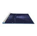 Sideview of Machine Washable Transitional Deep Periwinkle Purple Rug, wshpat3513blu