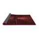 Thickness of Patterned Dark Scarlet Red Rug, pat3513rd