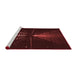 Sideview of Machine Washable Transitional Dark Scarlet Red Rug, wshpat3513rd