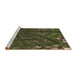 Sideview of Machine Washable Transitional Oak Brown Rug, wshpat3514brn