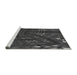 Sideview of Machine Washable Transitional Charcoal Black Rug, wshpat3514gry