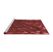 Sideview of Machine Washable Transitional Red Rug, wshpat3514rd