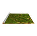 Sideview of Machine Washable Transitional Dark Forest Green Rug, wshpat3514yw