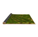 Thickness of Patterned Dark Forest Green Rug, pat3514yw