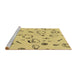 Sideview of Machine Washable Transitional Caramel Brown Rug, wshpat3515brn