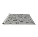 Sideview of Machine Washable Transitional Gray Rug, wshpat3515gry