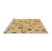 Sideview of Machine Washable Transitional Cinnamon Brown Rug, wshpat3515org