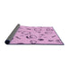 Thickness of Patterned Orchid Purple Rug, pat3515pur