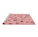 Sideview of Machine Washable Transitional Red Rug, wshpat3515rd