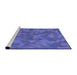 Sideview of Machine Washable Transitional Light Slate Blue Rug, wshpat3516pur