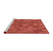 Sideview of Machine Washable Transitional Bright Orange Rug, wshpat3516rd