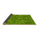 Thickness of Patterned Dark Lime Green Rug, pat3516yw