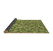 Thickness of Patterned Green Rug, pat3517brn