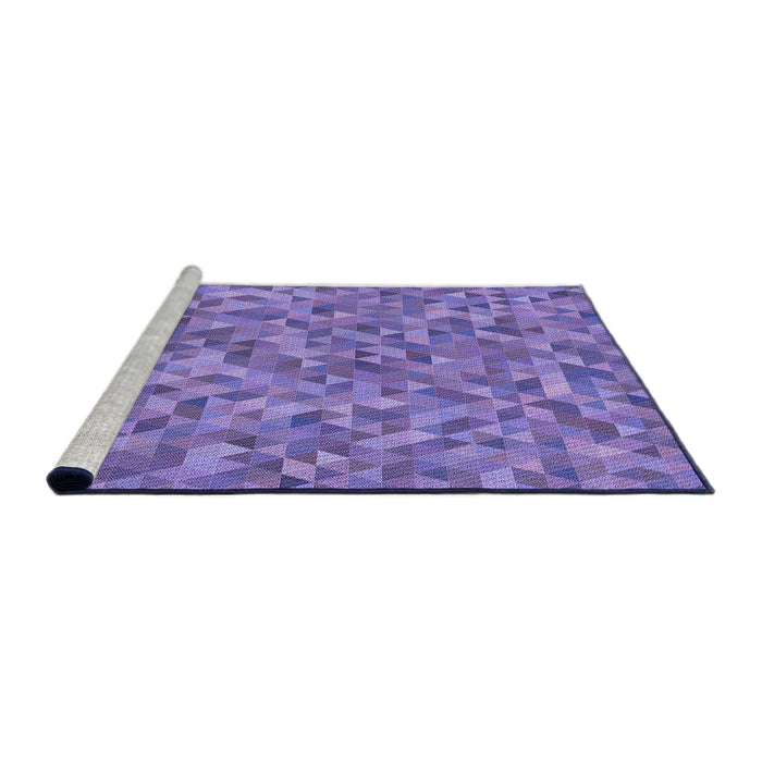 Sideview of Machine Washable Transitional Purple Mimosa Purple Rug, wshpat3517pur