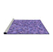 Sideview of Machine Washable Transitional Purple Mimosa Purple Rug, wshpat3517pur