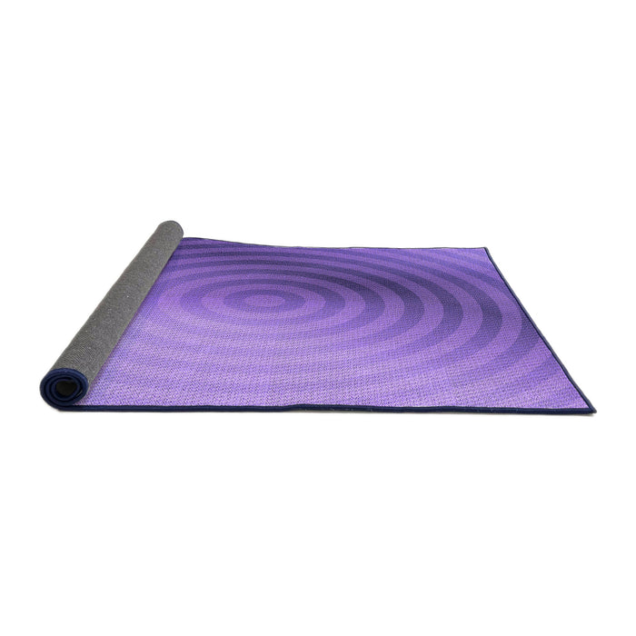 Thickness of Patterned Purple Rug, pat3518pur