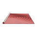 Sideview of Machine Washable Transitional Red Rug, wshpat3518rd