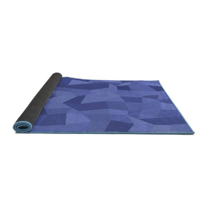 Thickness of Patterned Sky Blue Rug, pat3519blu