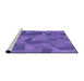 Sideview of Machine Washable Transitional Purple Mimosa Purple Rug, wshpat3519pur