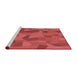 Sideview of Machine Washable Transitional Red Rug, wshpat3519rd