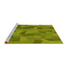 Sideview of Machine Washable Transitional Pistachio Green Rug, wshpat3519yw