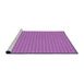 Sideview of Machine Washable Transitional Violet Purple Rug, wshpat352pur